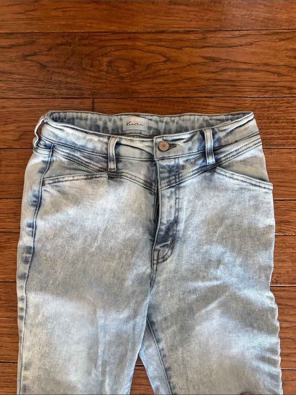 KanCan Light Blue Flare Jeans with Frayed Hem - Picture 3 of 8